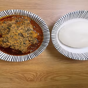 Egusi Soup with Fufu