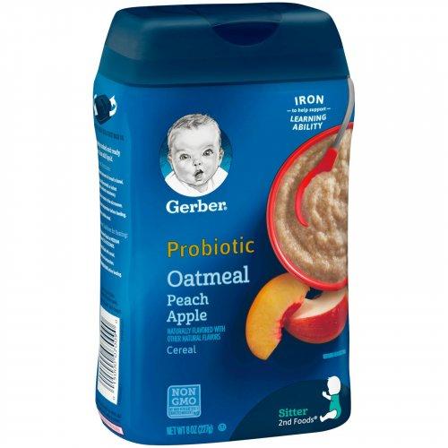 Gerber Probiotic Oatmeal & Peach Apple Baby Cereal